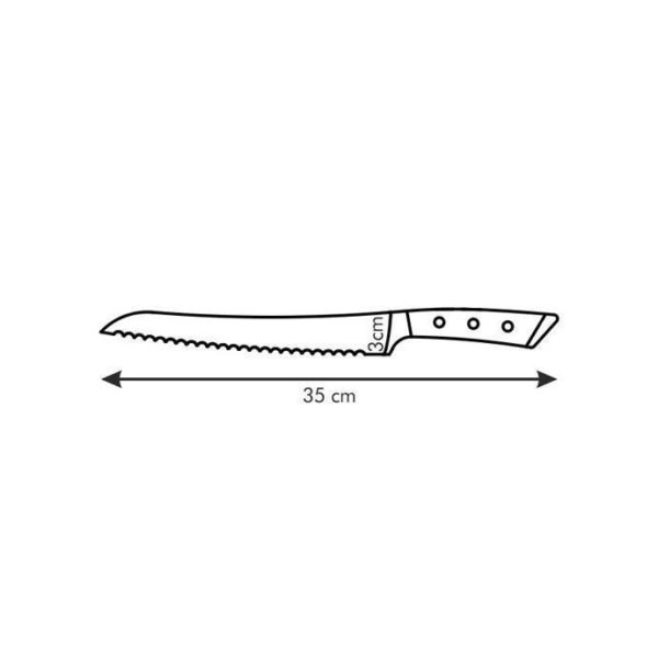 מידות של סכין מחוזקת להב 22 ס"מ Tescoma Azza